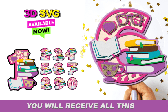 Books Library Numbers: 3D SVG Shapes Review