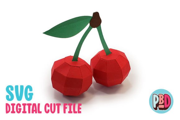 Cherries 3D SVG Shapes for Crafters
