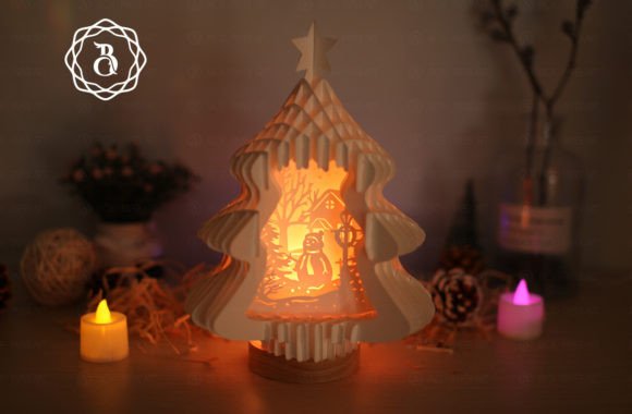 Christmas Tree with Snowman Popup 3D SVG Review