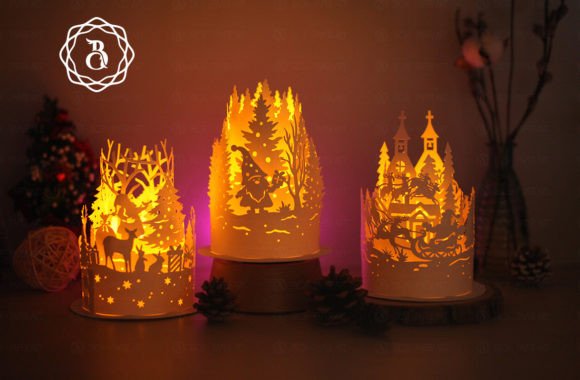 Combo 3 Items Paper Lanterns Christmas: A 3D SVG Review