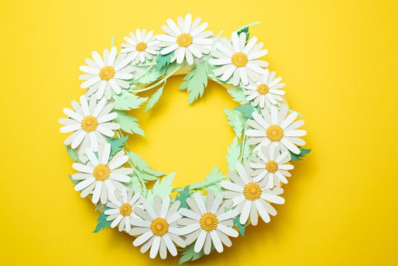 Daisies Wreath: 3D SVG for Floral Compositions