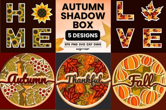 Fall Shadow Box 3D SVG Bundle Review