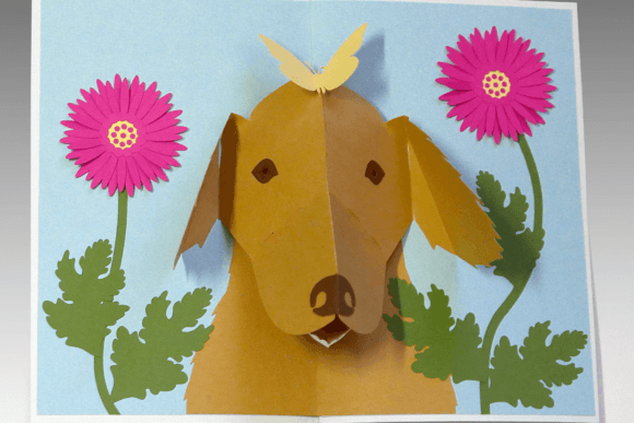 Golden Retriever Pop-up Card: 3D SVG Animals Review