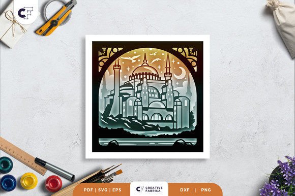 Hagia Sophia Istanbul Shadow Box: 3D SVG for Countries