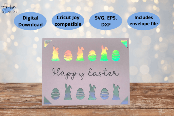 Happy Easter Insert Card SVG: 3D Shapes Review