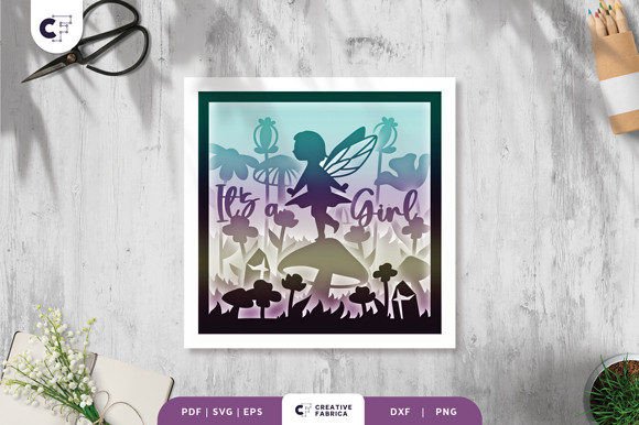It's a Girl Fairy Shadow Box: A 3D SVG Baby Review