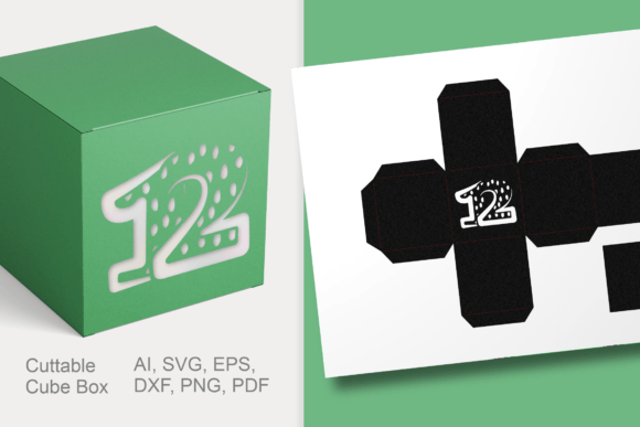 Number 12 Cube Gift Box Template SVG Review