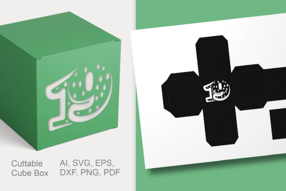 Number 19 Cube Gift Box Template SVG Review
