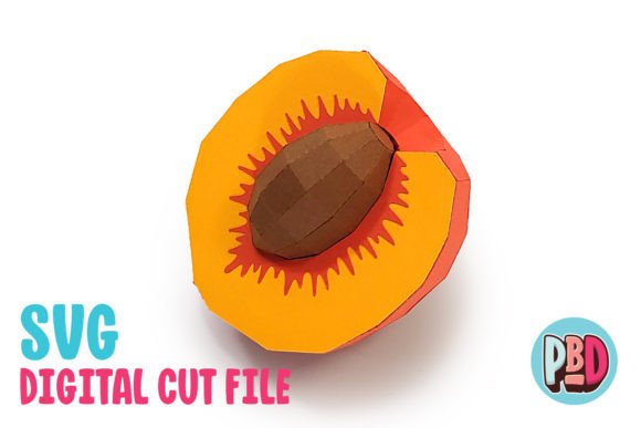 Peach 3D SVG Shapes for Branding