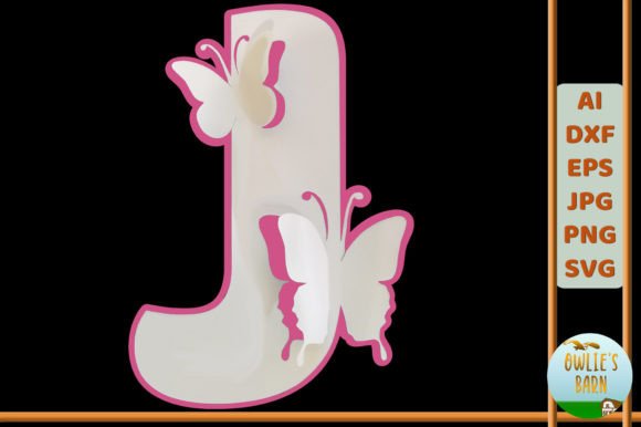 Popup Butterfly Monogram J: 3D SVG Shapes Review