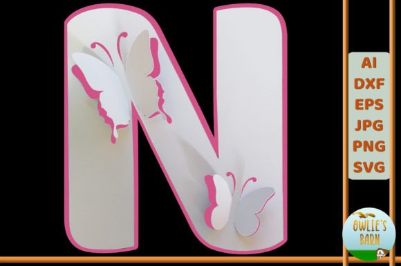 Popup Butterfly Monogram N: 3D SVG Shapes Review
