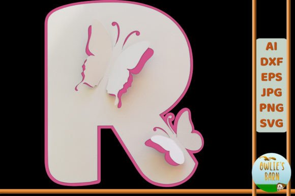 Popup Butterfly Monogram R: 3D SVG Shapes Review
