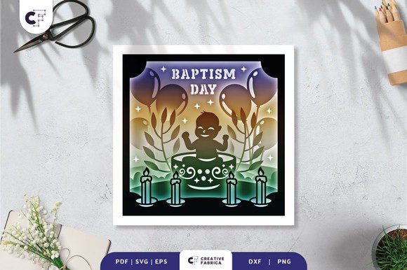 Review: Baby Baptism Day 3D SVG Shadow Box