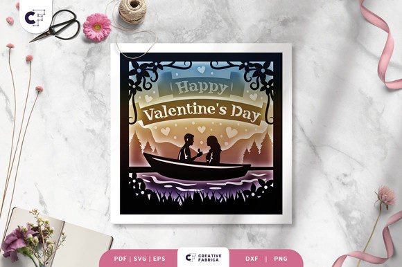 Valentine's Couple on a Lake Shadow Box Review