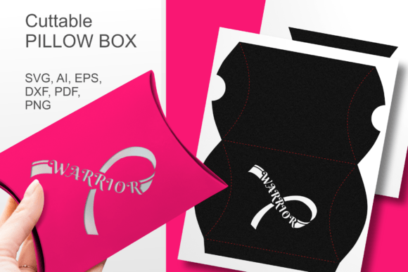 WARRIOR Cancer Awareness Ribbon Box SVG Review
